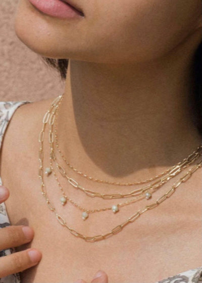 Lily Link Chain Necklace
