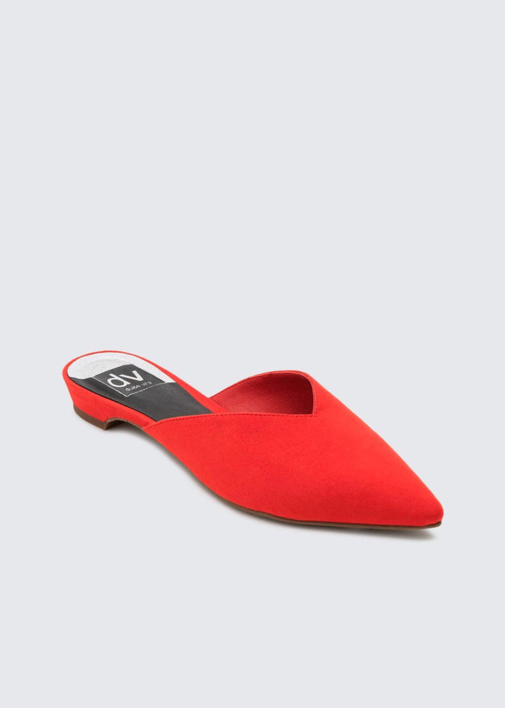 red flat slides by Dolce Vita