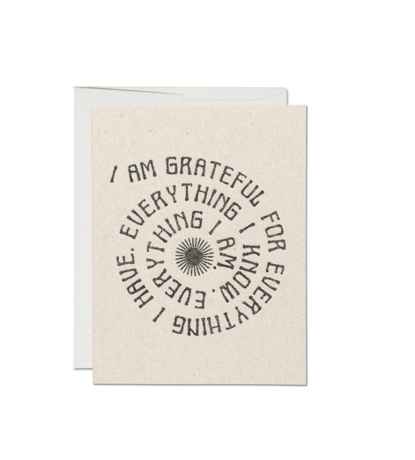 Grateful for Everything Thank You Card
