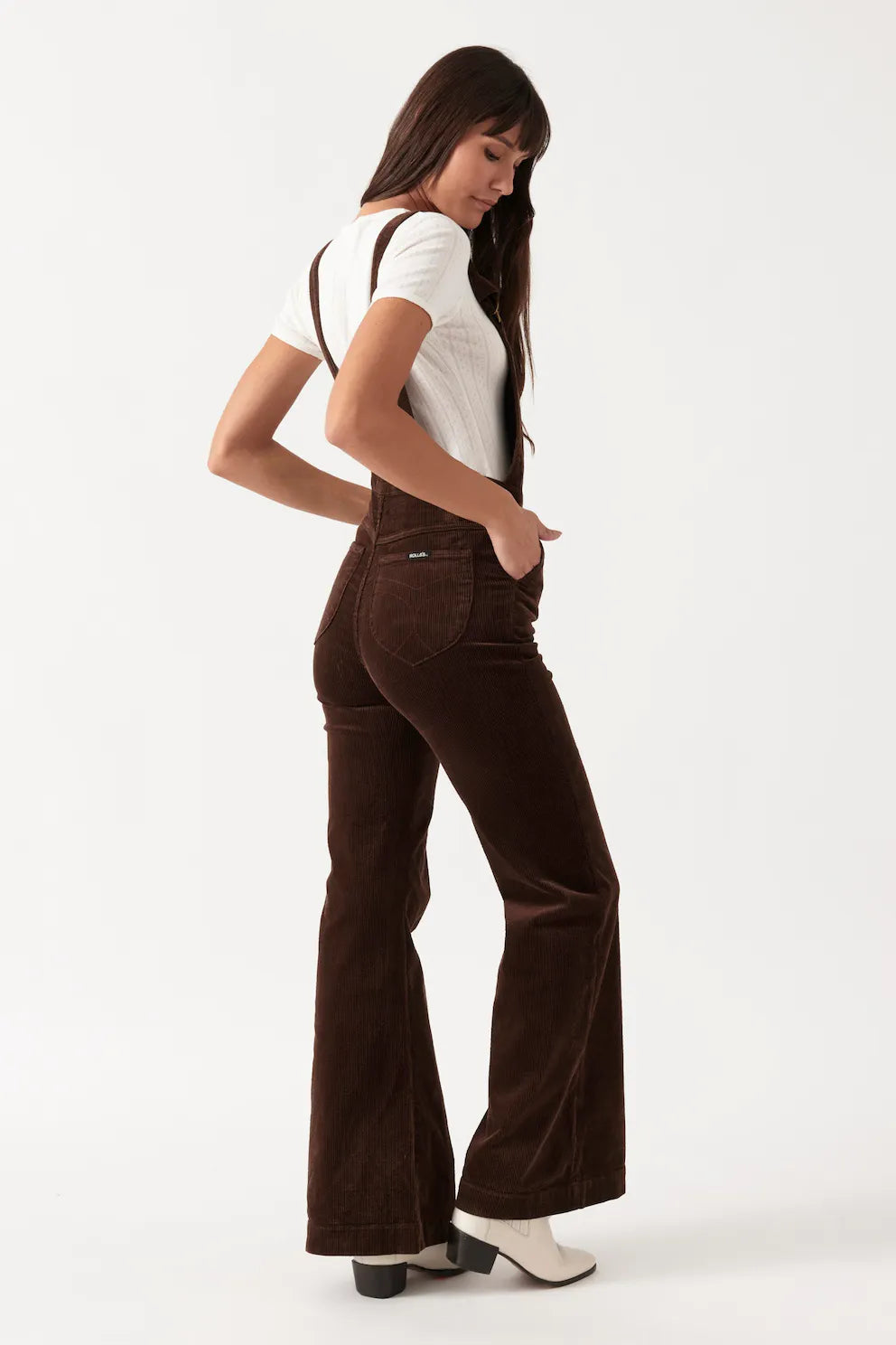 Eastcoast Flare Overall Brown Cord