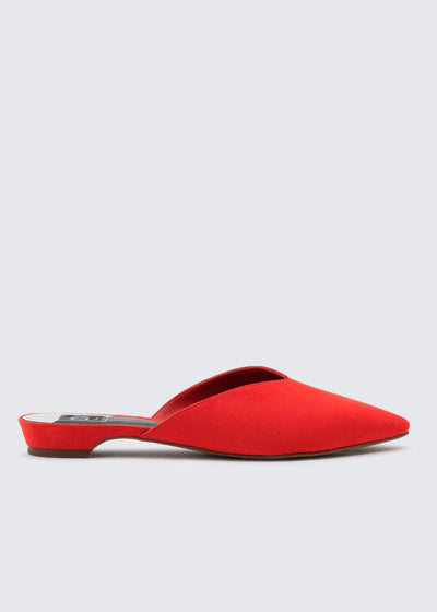 red pointed flat slides by Dolce Vita