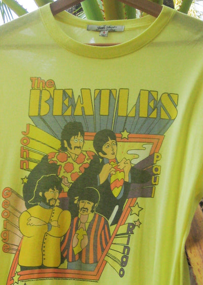 The Beatles Yellow Neon t-shirt by Junk Food Clothing