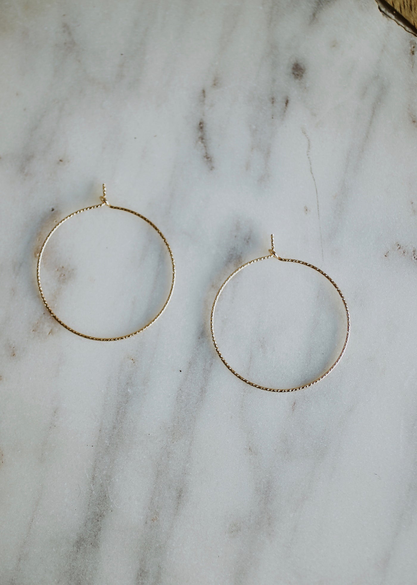 may martin gold filled sparkle hoop earrings